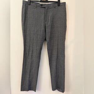 Paisley And Gray Downing Slim Fit Plaid Pants Men Size W38x31